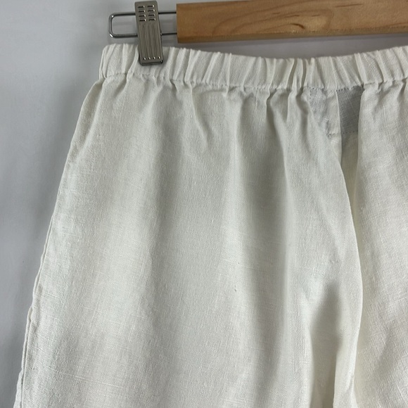 Shades of Linen Canadian-Made White Linen Beach Pants - Picture 8 of 9